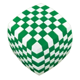 V-cube 7x7x7 Green and White ILLusion