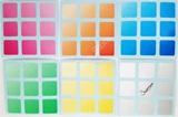 3x3 Multi-color Gradient Stickers Set (for cube 56x56x56mm)