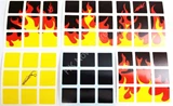 3x3 Yellow Flame Stickers Set (for cube 56x56x56mm)