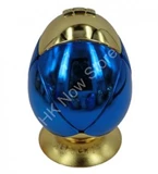 Metalised egg 2x2 No.6 (Gold with middle blue)