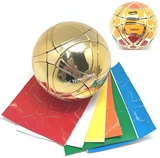 Traiphum Megaminx Ball Metallized Gold with 6 Color DIY stickers (Limited Edition)