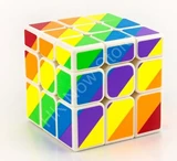 Moyu YJ Rainbow Unequal 3x3x3 Cube White Body