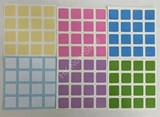 4x4x4 Light Color Stickers Set (for cube 62x62x62mm)