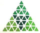 Pyraminx Green Gradient Stickers Set