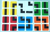 2x2x2 PVC 6 color Maze Stickers Set (for cube 50x50x50mm)