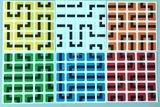 5x5x5 PVC 6 color Maze Stickers Set (for cube 62x62x62mm)