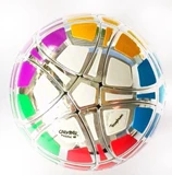 Traiphum Megaminx Ball Metallized Silver with 12 Color stickers (Limited Edition)