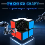 Gan GAN251M 2x2x2 (Magnetic & GES) Speed Cube Black Body (stickered)