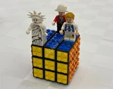 Wange Building Block Cube & 12 Occupation Building Block Figures (DIY kit)