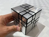 AI Bandaged Mirror 4x4x4 Cube Black Body with Silver Label (Xu Mod)