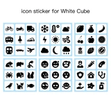 3x3x3 Icon Stickers Set (for white cube 56x56x56mm)