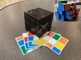 Calvin's Horror Mirror 3x3x3 Cube Black Body with DIY 6-color stickers