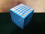 Mirror 5x5x5 Magnetic Cube Blue Body with Silver Label (Lee Mod)