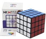 SengSo Mr.M Magnetic 4x4x4 Cube Black Body (PVC sticker, 6.3cm)