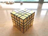 Mirror 4x4x4 Cube Black Body with Gold Label (Lee Mod)