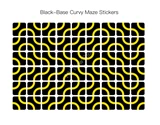 3x3x3 Black Base Curvy Maze Stickers (for cube 56x56x56mm)