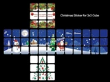Christmas Stickers Set (for 3x3x3 cube 56x56x56mm)