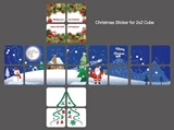 Christmas Stickers Set (for 2x2x2 cube 50x50x50mm)