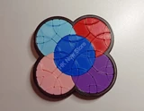 Pocket Tetrakium Puzzle (4 real + 1 virtual circle, 3D printing Mod)