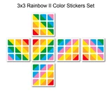 3x3 Rainbow II Color Stickers Set (for cube 56x56x56mm)