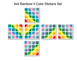 4x4 Rainbow II Color Stickers Set (for cube 62x62x62mm)