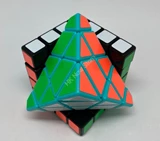 Chester 4x4x4 Axis Cube Illusion I (Outer Black + Inner Green, limited edition)