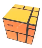 Bandaged Mirror 3x3x3 Cube Black Body (Orange Stickers)