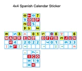 4x4x4 Spanish Calendar Stickers Set (for black cube 62x62x62mm)
