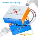 Qiyi X-Man Tornado V3 Flagship Magnetic 3x3x3 Speed Cube Stickerless (Magnetic Core)