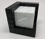 Gray Mirror 4x4x4 Illusion Inside (Black & White V1, inside white) (Lee Mod)
