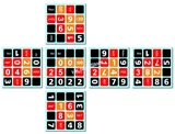 4x4 Color Clock Calendar Sticker Set (for black cube 62x62x62mm)