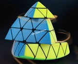 YuXin Prof. Pyraminx Black Body with 4-color tiles