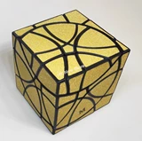Hexaminx Ghost Curvy Cube Black Body with Glittering Golden Stickers (Manqube Mod)