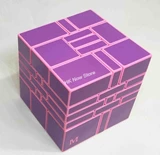 5x5x5 Burr Mirror Cube Pink body with purple stickers (Manqube Mod)