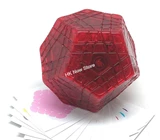 YuXin Gigaminx Clear Stickerless (Ice Red, limited edition)