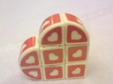 Valentine's Single Heart 3x3x1 White Cube