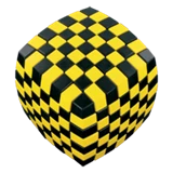V-cube 7x7x7 Yellow and Black ILLusion
