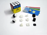 Fangshi(Funs) Shuang Ren cube Original Plastic Color with Black Caps DIY Kit for Speed-cubing (54.6 X 54.6mm)