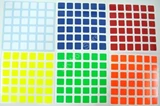 6x6x6 Half-Bright Set (High Quality PVC Stickers)