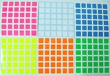 6x6x6 Bright Set (High Quality PVC Stickers)