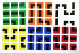 3x3x3 PVC 6-Colors-Base Maze Stickers Set (for cube 56x56x56mm)