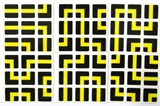 3x3x3 PVC Black-Base Maze Stickers Set (for cube 56x56x56mm)