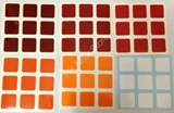 3x3 Orange & Red Gradient Stickers Set (for cube 56x56x56mm)
