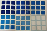 3x3 Blue Gradient Stickers Set (for cube 56x56x56mm)