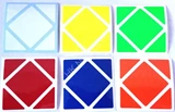 Skewb Cube Half-Bright Stickers Set