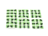 3x3x3 PVC Green-Base Maze Stickers Set (for cube 56x56x56mm)