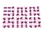 3x3x3 PVC Pink-Base Maze Stickers Set (for cube 56x56x56mm)