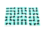 3x3x3 PVC Cyan-Base Maze Stickers Set (for cube 56x56x56mm)