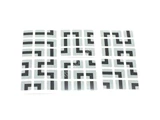 3x3x3 PVC Grey-Base Maze Stickers Set (for cube 56x56x56mm)