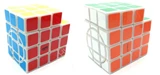 Calvin's 3x3x5 Semi-Super L-Cube (adjacent circles) with Evgeniy logo White Body 